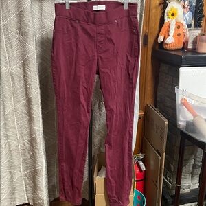 New Directions Burgundy Jeggings